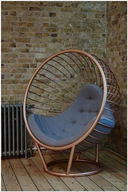 Smarts collection Iron Bubble Chair with Slim Form Seat Cushion For Hall Metal Outdoor Chair