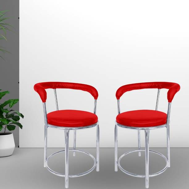 Binani 173 Bar Stool with Chrome Steel Frame| 2 Modern Bar chair|Comfy Cushion Seat Metal Bar Chair