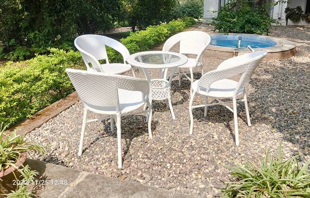Swingora Outdoor Garden Furniture Set for Coffee Table, Balcony Furniture Metal Outdoor Chair