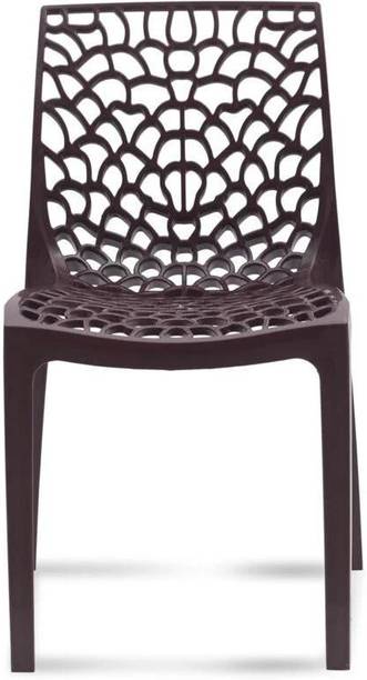 Supreme Web Designer Plastic Chair for Home, Cafe|Lightweight & Stackable Seating Chair| Plastic Outdoor Chair