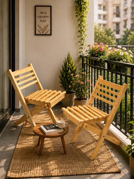 Talha Art Craft Wooden Folding chair set Solid Wood Cafeteria Chair