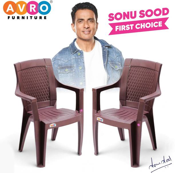 AVRO furniture 7756 Heavy Duty, Durable, Stackable, Indoor & Outdoor Use, Living Room Kursi, Plastic Outdoor Chair