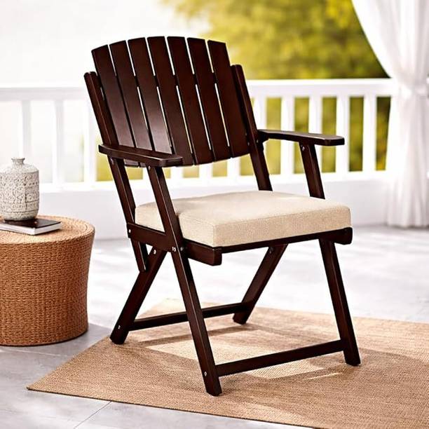 WELL KNOWN WELL KNOWN Wooden Folding Chair | Portable Foldable Armchair Solid Wood Outdoor Chair