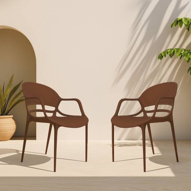 Diya Sunset Strong PP Build, Lightweight, Stackable, Home, Balcony, Living Room, Cafe Plastic Outdoor Chair