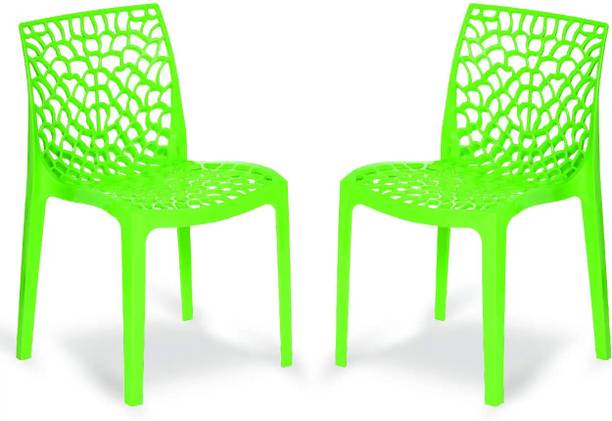 RW REST WELL Web Designer Plastic Chair for Home, Cafe|Lightweight & Stackable Seating Chair| Plastic Outdoor Chair