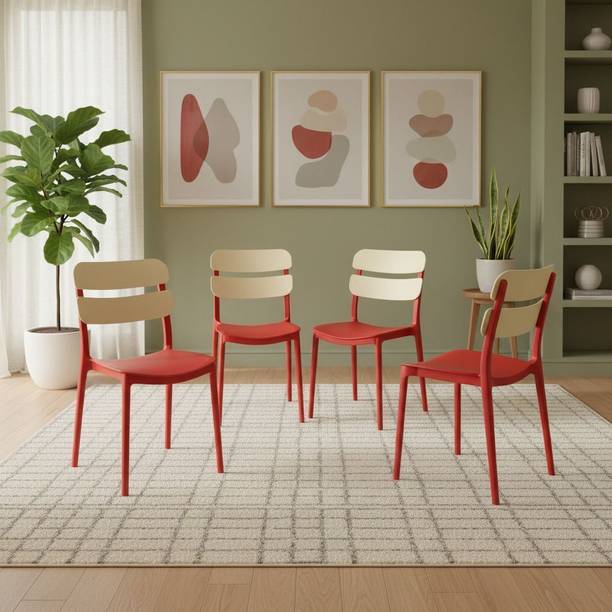 TrendyLivings Marti Chair for Home | Dining Chair | Suitable for Home, Café & Restaurant Plastic Outdoor Chair