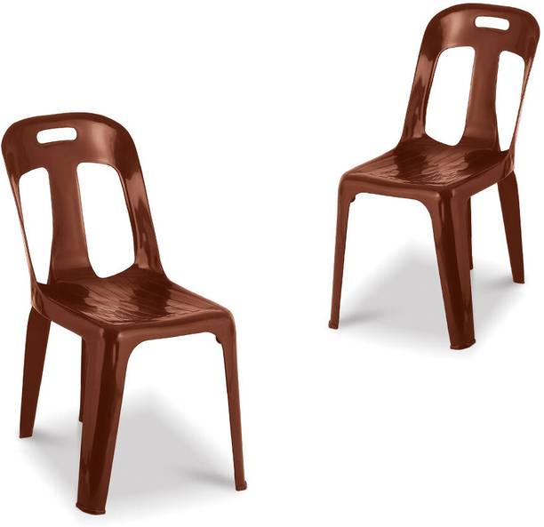 MAHARAJA Crysta Stylish Heavy Duty | Stackable | Armless | For Garden and cafeteria Plastic Cafeteria Chair