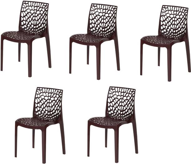 SOMRAJ Designer Web Plastic Living Room Outdoor Chair Plastic Outdoor Chair Plastic Outdoor Chair