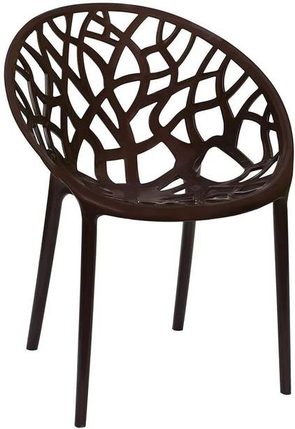 RW REST WELL Crystal Model Plastic Chair| Durable&Stackable Chair for Home,Living Room,Cafe| Plastic Outdoor Chair