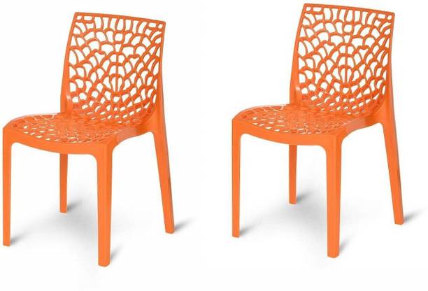 RW REST WELL Web Designer Plastic Chair for Home, Cafe|Lightweight & Stackable Seating Chair| Plastic Outdoor Chair