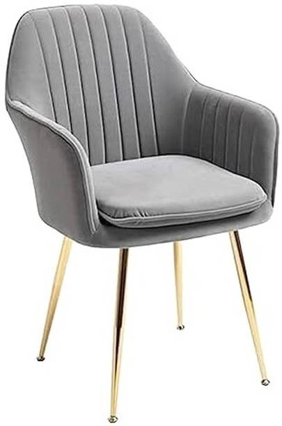 Toxigo Velvet Dining Chairs, Cushion Seat Chair for outdoor chair, pack of 1- dark grey Solid Wood Outdoor Chair