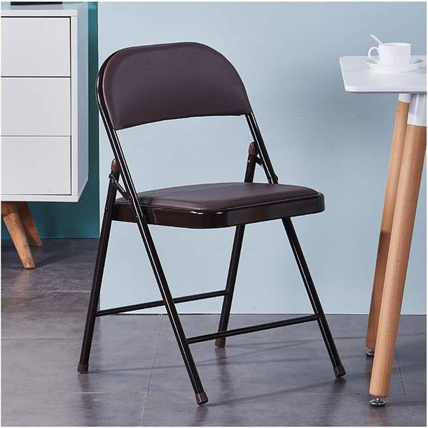 FURNIMAX Folding Leather Study Folding Chair
