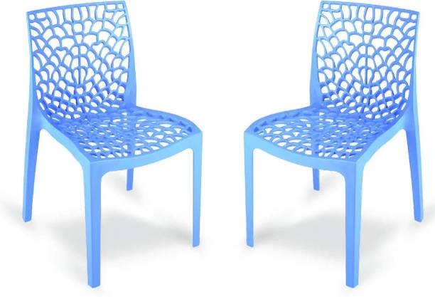 RW REST WELL Web Designer Plastic Chair for Home, Cafe|Lightweight & Stackable Seating Chair| Plastic Outdoor Chair