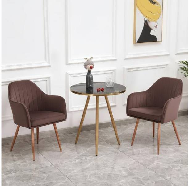 Roxigo Dining Chair Set With Black Table for Living Room Bedroom Restaurant Fabric Outdoor Chair