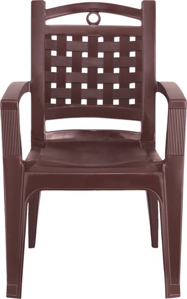 Marigold Wave Stylish Heavy Duty | Stackable | Armless | for Garden and cafeteria Plastic Cafeteria Chair