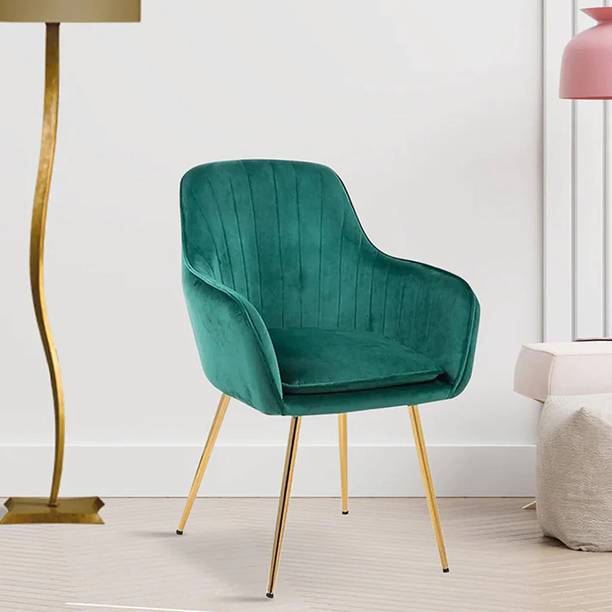 lifestyle furniture High Tufted Back Luxury Green Lounge Chair Metal Outdoor Chair