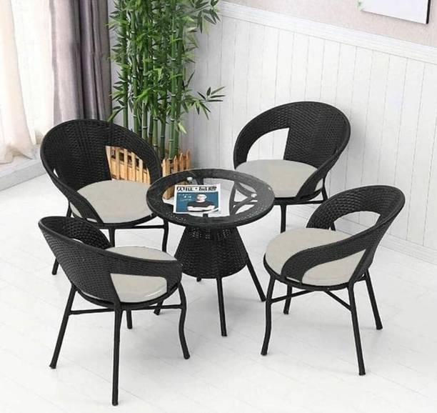 ZENTOX India Patio Chair Sets Wicker Garden Indoor Outdoor Coffee Table Set Metal Outdoor Chair