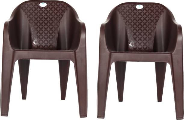 HOMIBOSS Plastic chairs for home, Living Room, study, outdoor and Garden Plastic Outdoor Chair