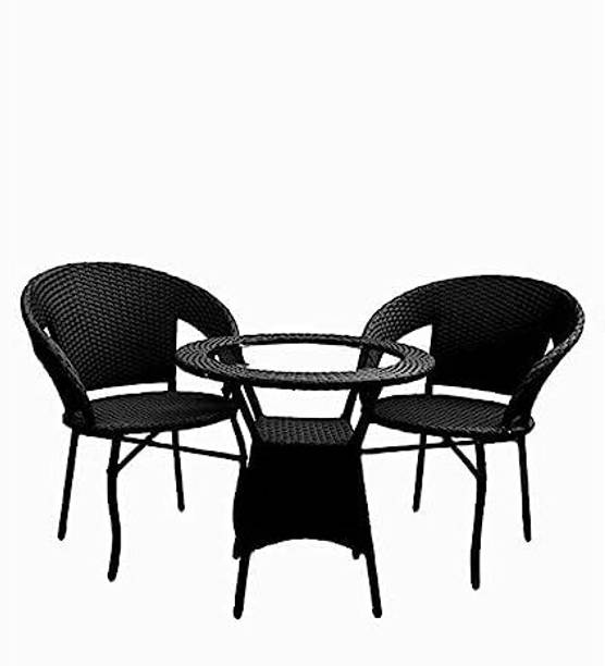 IIOF D-12 Outdoor/indoor Rattan wicker chair sets with table Metal Outdoor Chair