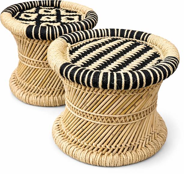 SKY MOODHA HOUSE Pure Handmade Bamboo mudda/Stool/Chair for Living Room/Office/Home for Indoor Bamboo Outdoor Chair