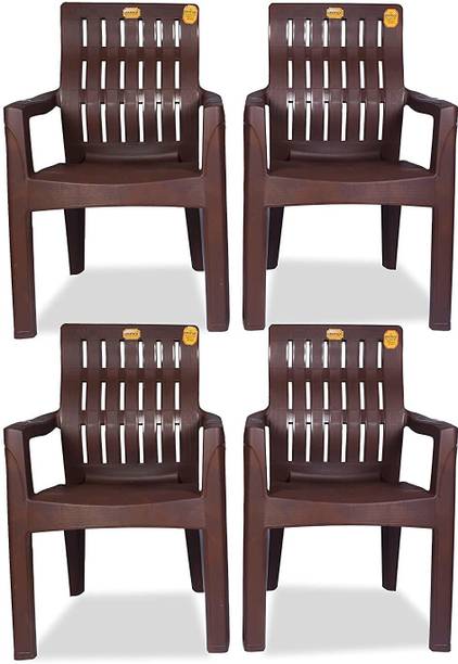 Anmol Kelvin Orthopaedic Brown Chair Fully Comfort and Weight Bearing Capacity 150Kg Plastic Outdoor Chair