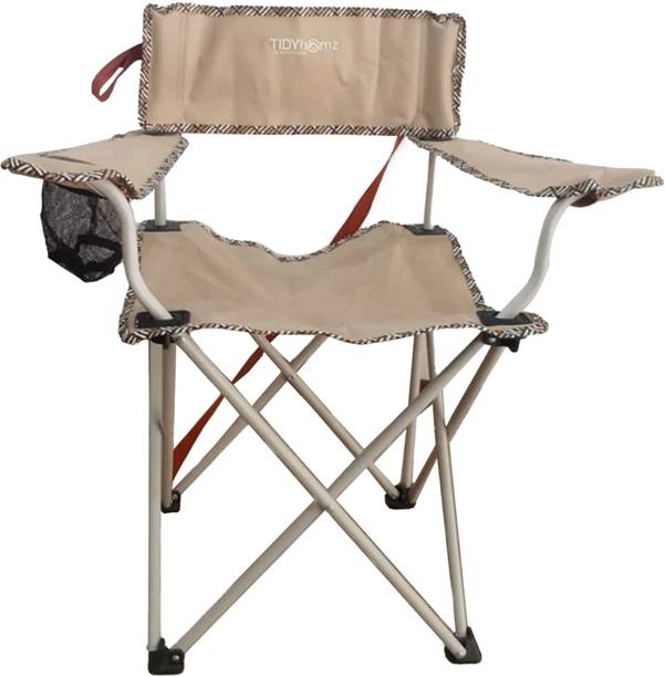 Tidy Homz Camping Chair- Beige for outdoor seating, campaigning, Picnic etc. Metal Outdoor Chair