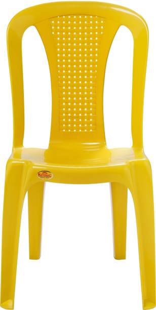 NP NATIONAL Since 1952 Backrest Armless Design Durable and Stackable Seating for Home and Office Plastic Outdoor Chair