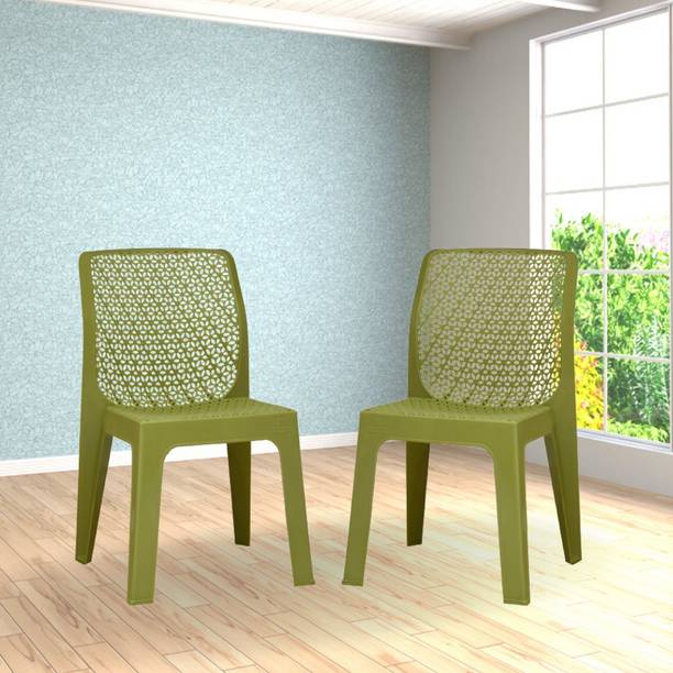 ITALICA Oxy Plastic Chair Set/Stackable Plastic Chair/Strong & Sturdy Structure/ Plastic Outdoor Chair