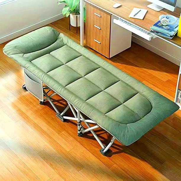 CAREOPETA Folding Camping Sleeping Bed Travel Recliner Bed for Outdoor Indoor Use Metal Single NA Bed