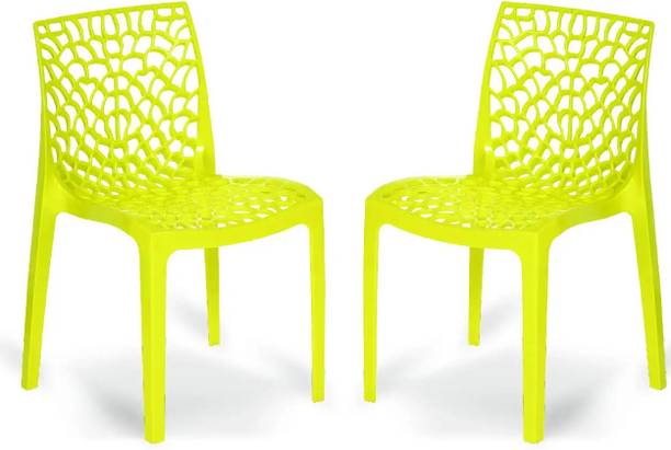 RW REST WELL Web Designer Plastic Chair for Home, Cafe|Lightweight & Stackable Seating Chair| Plastic Outdoor Chair