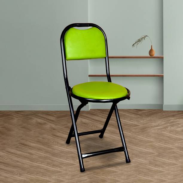 FURNIMAX Folding Stool Chair with Foot Rest for Home & Kitchen/Restaurant/Cafe Metal Outdoor Chair