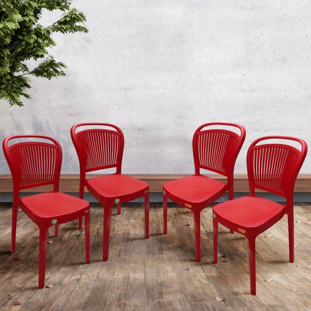 Furniture Yard Mango Salsa Plastic Chair/Stackable Plastic Chair/Strong & Sturdy Structure/ Plastic Outdoor Chair