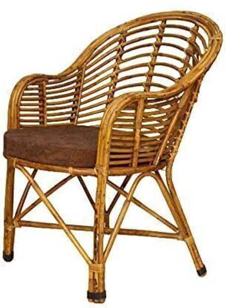 manufactree CANE HEENA SET OF 1 CHAIR WITH CUSHION Cane Cafeteria Chair