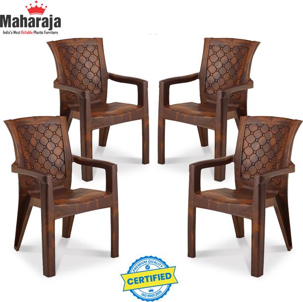 MAHARAJA Dabang 201 for Home,Office | Comfortable, ArmRest | Bearing Capacity upto 200Kg Plastic Outdoor Chair