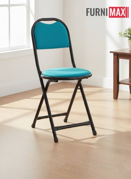 FURNIMAX Folding Stool Chair with Foot Rest for Home & Kitchen/Restaurant/Cafe Metal Outdoor Chair
