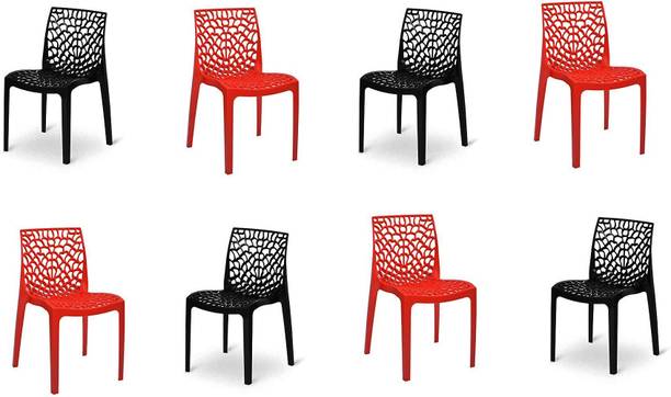 RATISON Garden Home Office Restaurant Chair, Orthopedic Spinal Support Plastic Web Chair Plastic Outdoor Chair