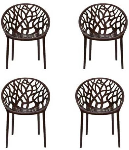 RW REST WELL Crystal Model Plastic Chair| Durable&Stackable Chair for Home,Living Room,Cafe| Plastic Outdoor Chair