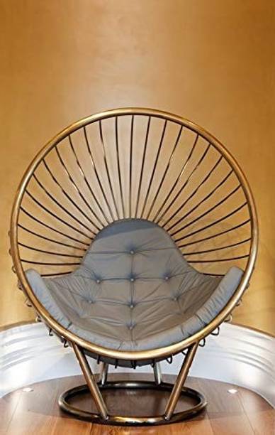 Smarts collection Iron Bubble Chair with Slim Form Seat Cushion For Hall Metal Outdoor Chair