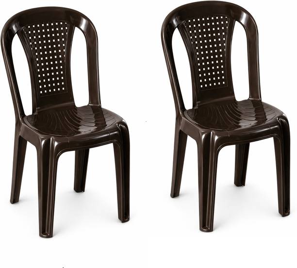 SRI GAYATHRI POLYMERS Premium Plastic Armless Chair|Strong,Durable|Indoor Outdoor|Home,Garden,Balcony Plastic Outdoor Chair