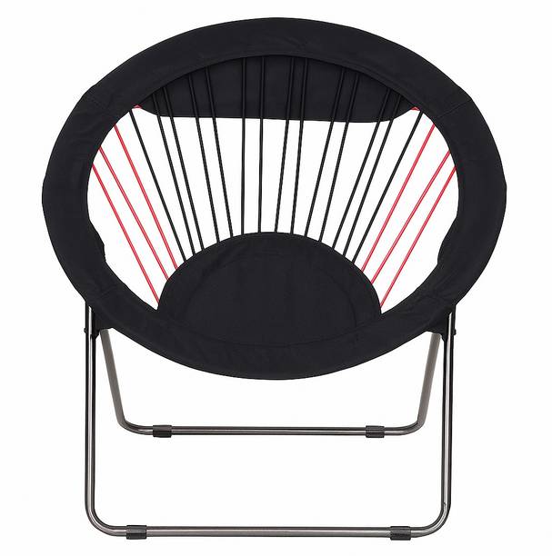 Kruvad Kruvad Folding Bungee Chair for Kids & Adults Leather Cafeteria Chair