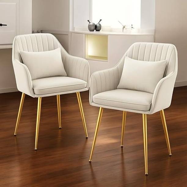 Roxigo Velvet Chairs With Cushion Fabric Outdoor Chair