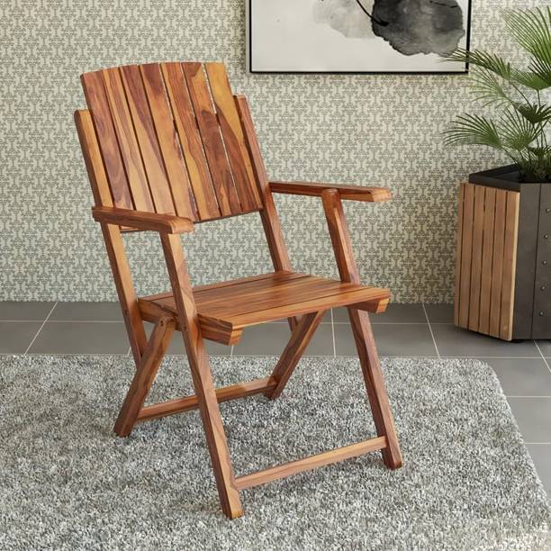 MANNAT ARTS Solid Sheesham Wood Folding Chair for Outdoor Solid Wood Outdoor Chair