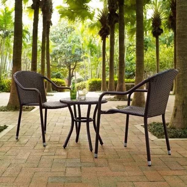 Mymigos Outdoor 2 Chair and One Table Set For Garden,Poolside | Metal Outdoor Table