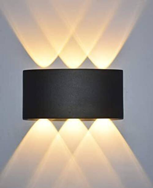 GLINTAC 6 Watts 6 Ray Oval Warm White Color Up Down Led Outdoor Indoor Ip65 Exterior Wall Step Light Fixture Waterproof Lamp Post Light Outdoor Lamp