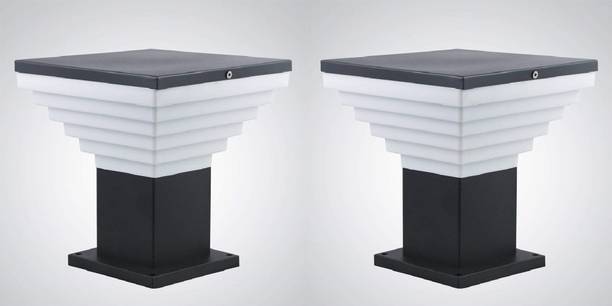 GardyLights GL-Delux Modern Shape Garden Light, PACK OF 2 | Made of Metal and Plastic with Black Powder Coated for Rust Proof & Water Rasistant | Suitable for Gate Light, Garden Light, Pillar Light & Outdoor Light Gate Light Outdoor Lamp