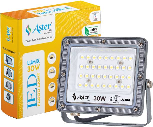 ASTER LITE Lumix 30W LED Flood Light IP66 Waterproof 6500K Cool White Flood Light Outdoor Lamp