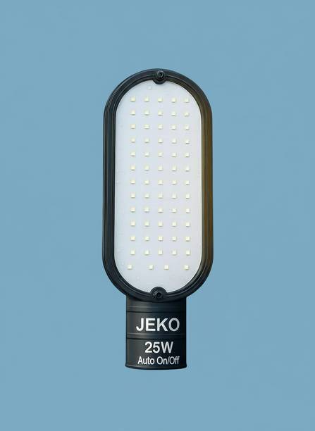 Jeko 25 Watt LED Street Lighting Pack of 1 with Smart Auto On/Off Day Night Sensor, Robust Polycarbonate Body, BIS Approved, ISO Certified, Weather Resistant for Streets, Parking & Public Areas Street Light Outdoor Lamp Street Light Outdoor Lamp