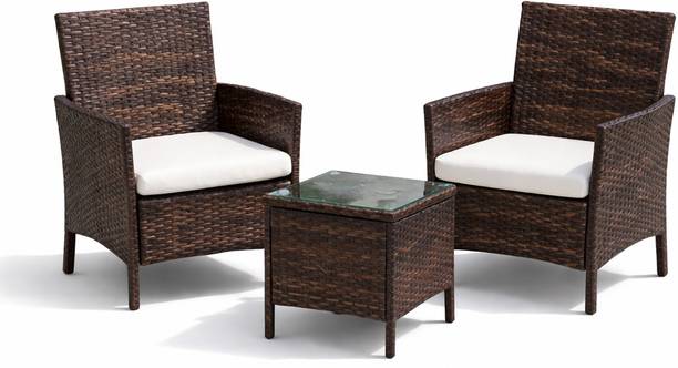 Loom and Leisure Synthetic Fiber Table & Bench Set