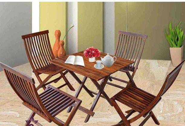 FURNISQUARE Solid Wood Table & Chair Set