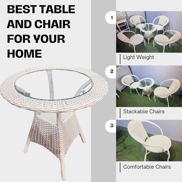 The Craftnetics Synthetic Fiber Table & Chair Set